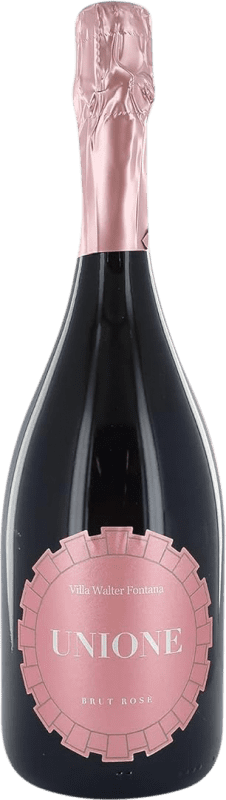 Free Shipping | Rosé sparkling Villa Walter Fontana Unione Método Clàsico Milesimado Rosè Brut D.O.C.G. Valtellina Superiore Italy Nebbiolo 75 cl