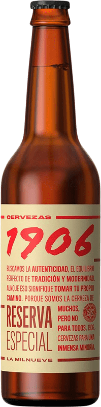 Бесплатная доставка | Коробка из 12 единиц Пиво Estrella Galicia 1906 Especial Lager Extra Резерв Галисия Испания бутылка Medium 50 cl