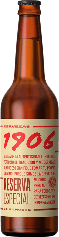 55,95 € Spedizione Gratuita | Scatola da 12 unità Birra Estrella Galicia 1906 Lager, Speciale, Extra Riserva Bottiglia Medium 50 cl