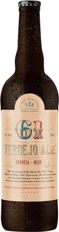 Envoi gratuit | Boîte de 6 unités Bière Cuatro Rayas 61 Sesenta y Uno Verdejo Ale Castille et Leon Espagne 75 cl