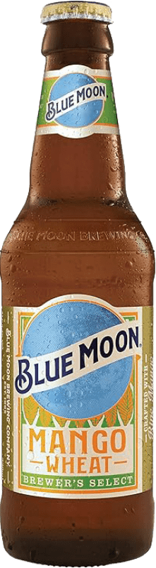 Free Shipping | 12 units box Beer Blue Moon Mango Wheat Czech Republic One-Third Bottle 33 cl