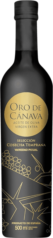 Envío gratis | Aceite de Oliva Oro de Cánava. Virgen Extra Premium Sierra Mágina Andalucía España Picual Botella Medium 50 cl