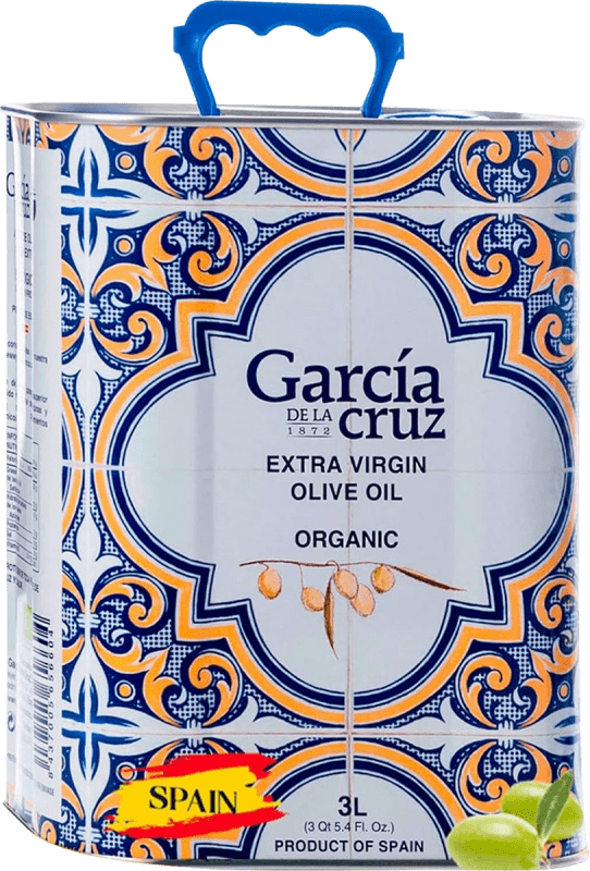 Envio grátis | Azeite de Oliva García de la Cruz Premium, AOVE Virgem Extra Espanha Organic — Bio Lata Especial 3 L