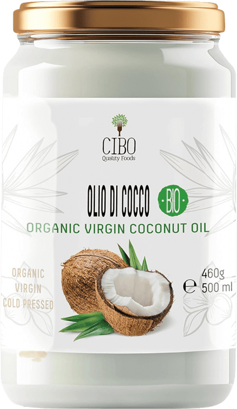 Free Shipping | Cooking Oil Cibo Crudo Coco Virgen sin Refinar Bio Sri Lanka Medium Bottle 50 cl