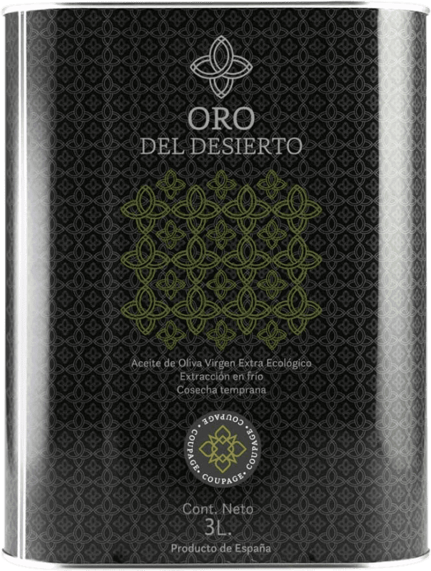 Envío gratis | Aceite de Oliva Oro del Desierto Virgen Extra Coupage España Picual, Arbequina, Hojiblanca Lata Especial 3 L