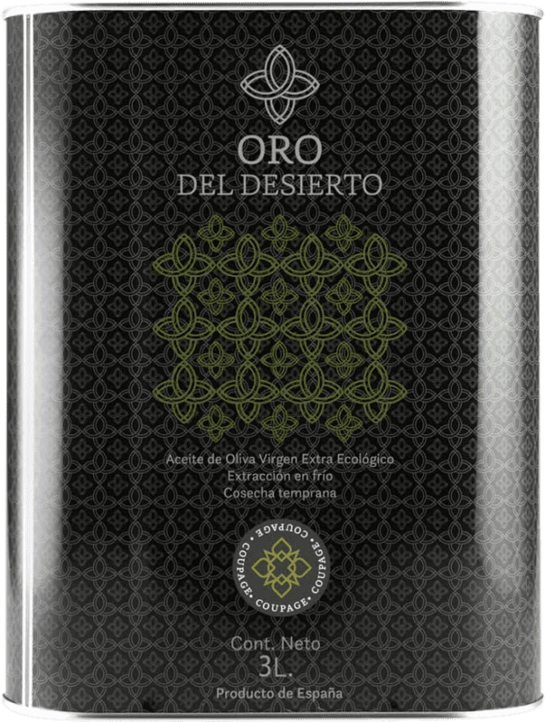 79,95 € Free Shipping | Olive Oil Oro del Desierto Coupage, EVOO Extra Virgin Special Can 3 L