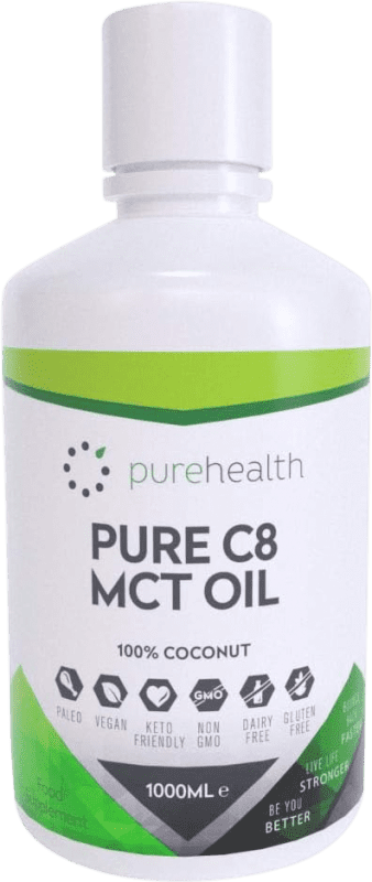 Envio grátis | Óleo de Cozinha Pure Health MCT C8 Coco Alemanha 1 L