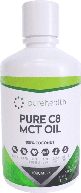 Free Shipping | Vegetable Oil Pure Health MCT C8 Germany 1 L Coconut