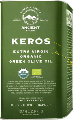 オリーブオイル Ancient Foods. Virgen Extra Kerós Tradicional Bio 大きな缶 3 L