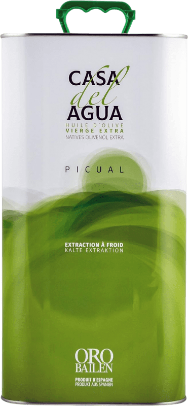 Envío gratis | Aceite de Oliva Oro Bailén Casa del Agua Virgen Extra Andalucía España Picual Lata Especial 5 L