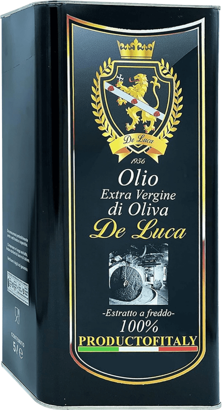 Бесплатная доставка | Оливковое масло ‎De Luca Virgen Extra Monocoltura Carolea Calabria Италия Большая банка 5 L