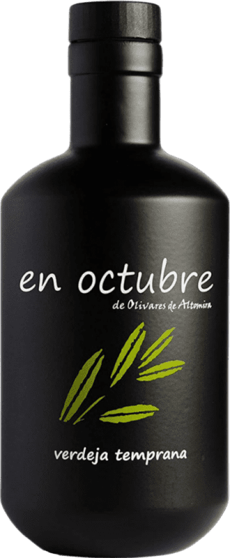 Kostenloser Versand | Olivenöl Olivares de Altomira Verde — Grüne, E-NOL Extra Nativ Spanien Eco — Biologisch Medium-Flasche 50 cl