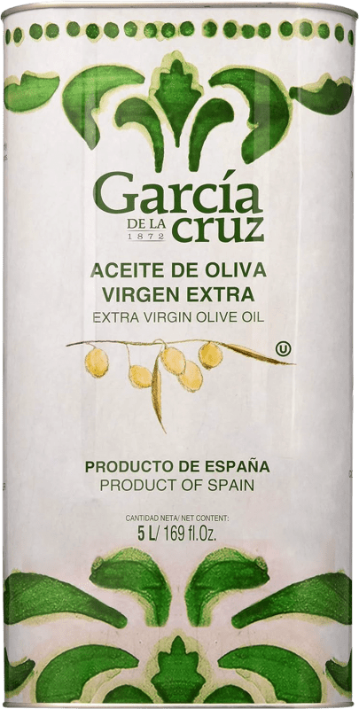 Envío gratis | Aceite de Oliva García de la Cruz Virgen Extra Castilla la Mancha España Lata Especial 5 L