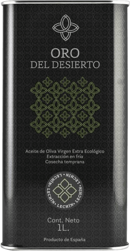 29,95 € Envio grátis | Azeite de Oliva Oro del Desierto AOVE Virgem Extra Eco — Biológico Lata Medium 1 L