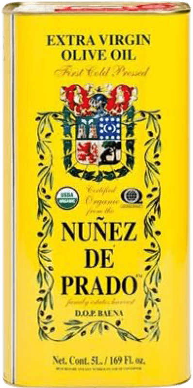 送料無料 | オリーブオイル Núñez de Prado Virgen Extra Hojiblanca Picudo スペイン Picual, Hojiblanca 特別なボトル 5 L