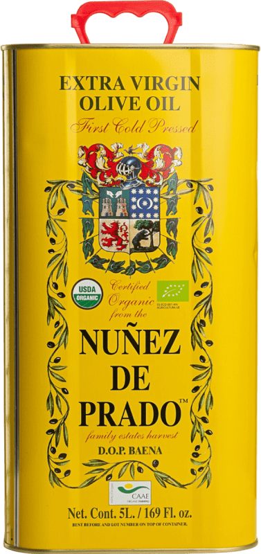 71,95 € | Azeite de Oliva Núñez de Prado AOVE Virgem Extra D.O. Baena Córdoba Espanha Picual, Arbequina, Hojiblanca, Picuda Eco — Biológico Lata Especial 5 L