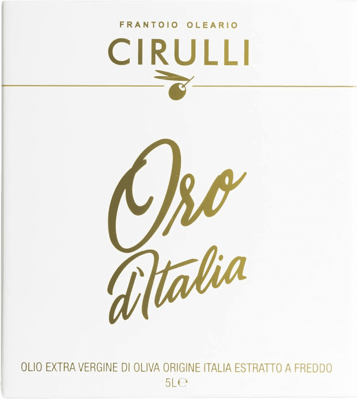 Envío gratis | Aceite de Oliva Frantoio Oleario Cirulli Virgen Extra Italia Botella Especial 5 L