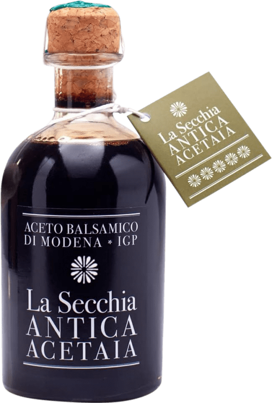 Envío gratis | Vinagre La Secchia Cinco Estrellas 20 Barricas 6 Maderas Balsámico D.O.C. Modena Italia Botellín 25 cl