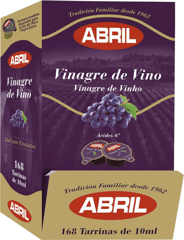 Free Shipping | 168 units box Vinegar Abril Spain Single Dose 1 cl