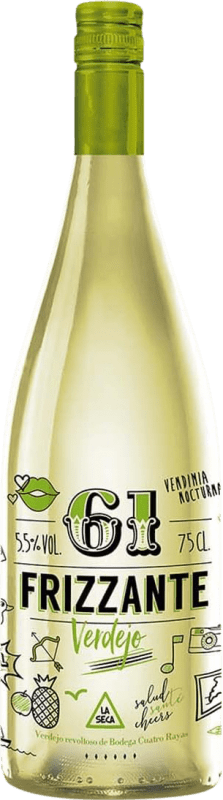Envoi gratuit | Vin Mousseux Blanc Cuatro Rayas 61 Sesenta y Uno Frizzante — Pétillant Castille et Leon Espagne Verdejo 75 cl