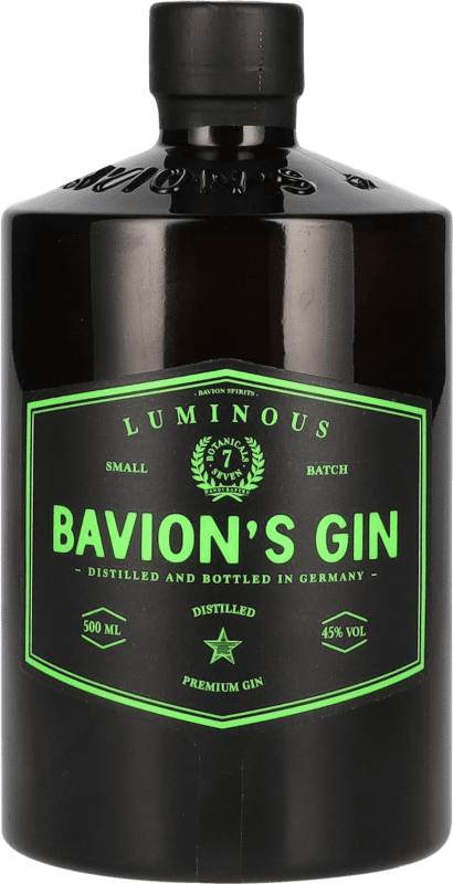 Free Shipping | Gin Bavion's Gin. Luminous Germany Medium Bottle 50 cl