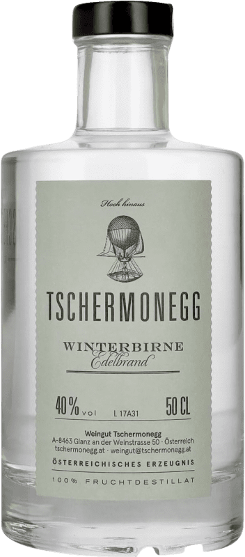 Kostenloser Versand | Brandy Tschermonegg Winterbirne Österreich Medium-Flasche 50 cl Birne