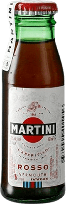 Free Shipping | 12 units box Vermouth Martini Rosso Italy Miniature Bottle 5 cl