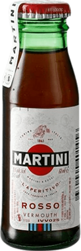 13,95 € Free Shipping | 12 units box Vermouth Martini Rosso — Red Miniature Bottle 5 cl