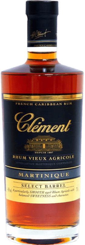 Free Shipping | 6 units box Rum Clément Select Barrel Martinique Miniature Bottle 5 cl