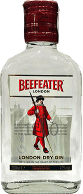 Ginebra Caja de 6 unidades Beefeater Petaca Botellín 20 cl