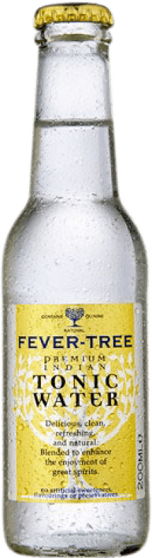 Envio grátis | Caixa de 12 unidades Refrescos e Mixers Fever-Tree Indian Tonic Reino Unido Garrafa Pequena 20 cl