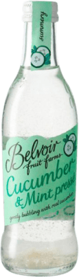 Free Shipping | 12 units box Soft Drinks & Mixers Belvoir Cucumber and Mint United Kingdom Small Bottle 25 cl