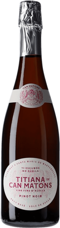 Envio grátis | Espumante rosé Can Matons Titiana Rosat Brut D.O. Alella Catalunha Espanha Pinot Preto 75 cl