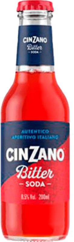 12,95 € Free Shipping | 3 units box Soft Drinks & Mixers Cinzano Bitter Soda Small Bottle 20 cl