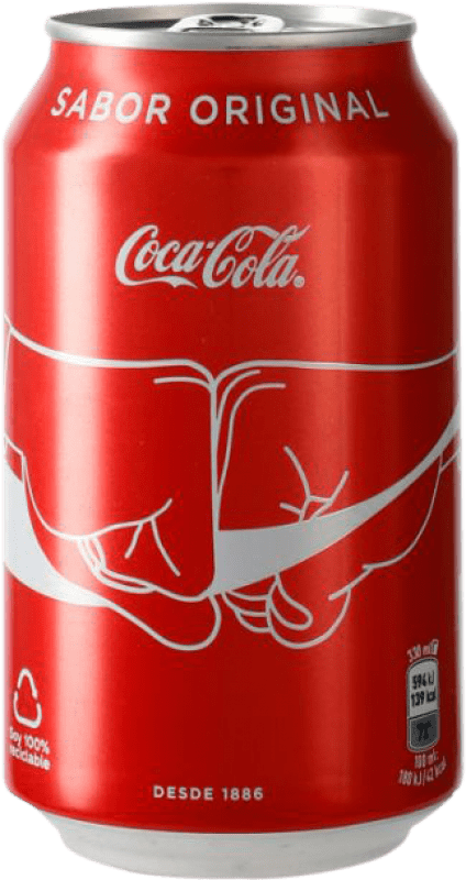 Envio grátis | Caixa de 24 unidades Refrescos e Mixers Coca-Cola Espanha Lata 33 cl