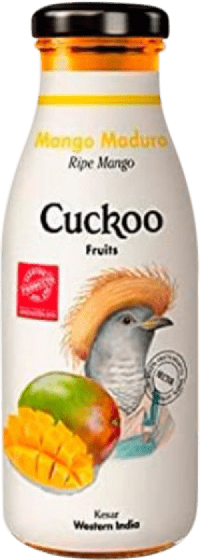 Бесплатная доставка | Коробка из 24 единиц Безалкогольные напитки Cuckoo Maduro Испания Мини-бутылка 25 cl Mango — Манго