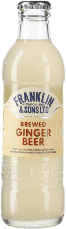 Envio grátis | Caixa de 24 unidades Refrescos e Mixers Franklin & Sons Ginger Beer Reino Unido Garrafa Pequena 20 cl