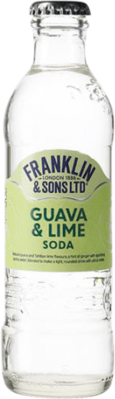 Kostenloser Versand | 24 Einheiten Box Getränke und Mixer Franklin & Sons Guava & Lime Soda Großbritannien Kleine Flasche 20 cl