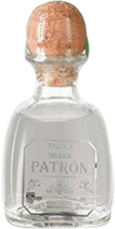 Kostenloser Versand | 6 Einheiten Box Tequila Patrón Silver Jalisco Mexiko Miniaturflasche 5 cl