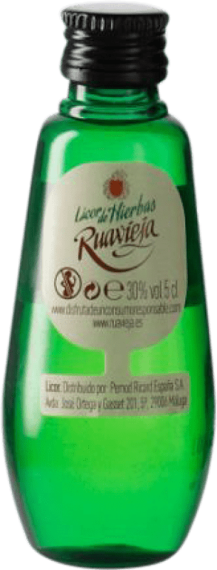 23,95 € Free Shipping | 12 units box Herbal liqueur Rua Vieja Orujo de Hierbas Miniature Bottle 5 cl
