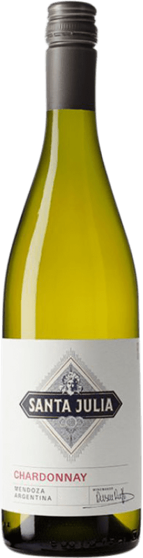 Envoi gratuit | Vin blanc Santa Julia I.G. Mendoza Mendoza Argentine Chardonnay 75 cl