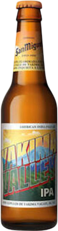 Kostenloser Versand | 24 Einheiten Box Bier San Miguel Yakima Valley Ipa Andalusien Spanien Drittel-Liter-Flasche 33 cl