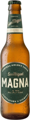 29,95 € | 30 Einheiten Box Bier San Miguel Magna Vidrio RET Andalusien Spanien Kleine Flasche 20 cl