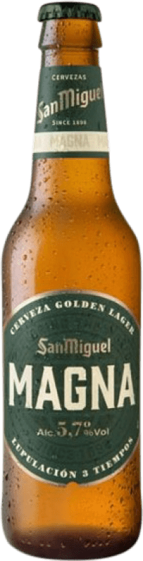 Envoi gratuit | Boîte de 30 unités Bière San Miguel Magna Vidrio RET Andalousie Espagne Petite Bouteille 20 cl