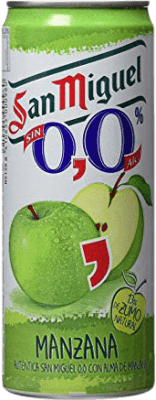 Beer 24 units box San Miguel Can 33 cl Manzana — Apple