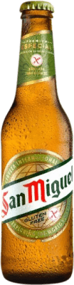 53,95 € | 24 Einheiten Box Bier San Miguel sin Glúten Andalusien Spanien Drittel-Liter-Flasche 33 cl