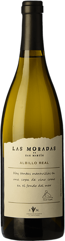 21,95 € Spedizione Gratuita | Vino Bianco Las Moradas Non Filtrato Crianza — Invecchiato in Botte D.O. Vinos de Madrid Eco — Biologico