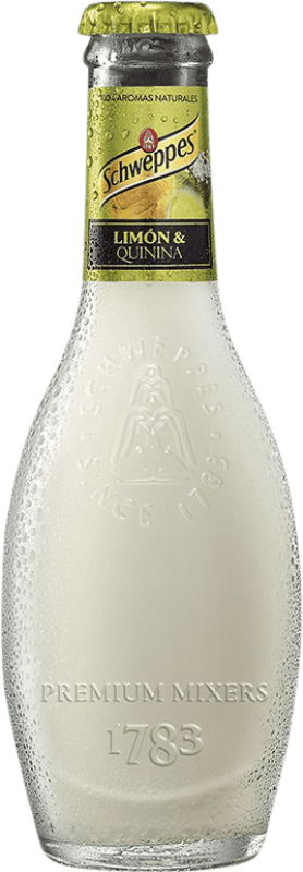 Spedizione Gratuita | Scatola da 24 unità Bibite Schweppes Premium Spagna Bottiglietta 20 cl Limón — Limone, Quinina — Chinino
