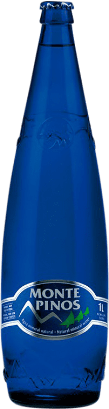 24,95 € Envio grátis | Caixa de 12 unidades Água Monte Pinos Azul Natural