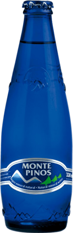 25,95 € Бесплатная доставка | Коробка из 24 единиц Вода Monte Pinos Natural Vidrio треть литровая бутылка 33 cl